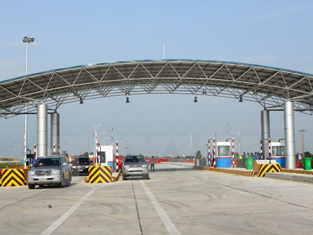 Trạm thu phí đầu tuyến tại Km96+700 trên địa bàn thành phố Hải Phòng.